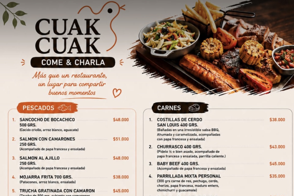 Ambiente de Cuak Cuak · Come & Charla